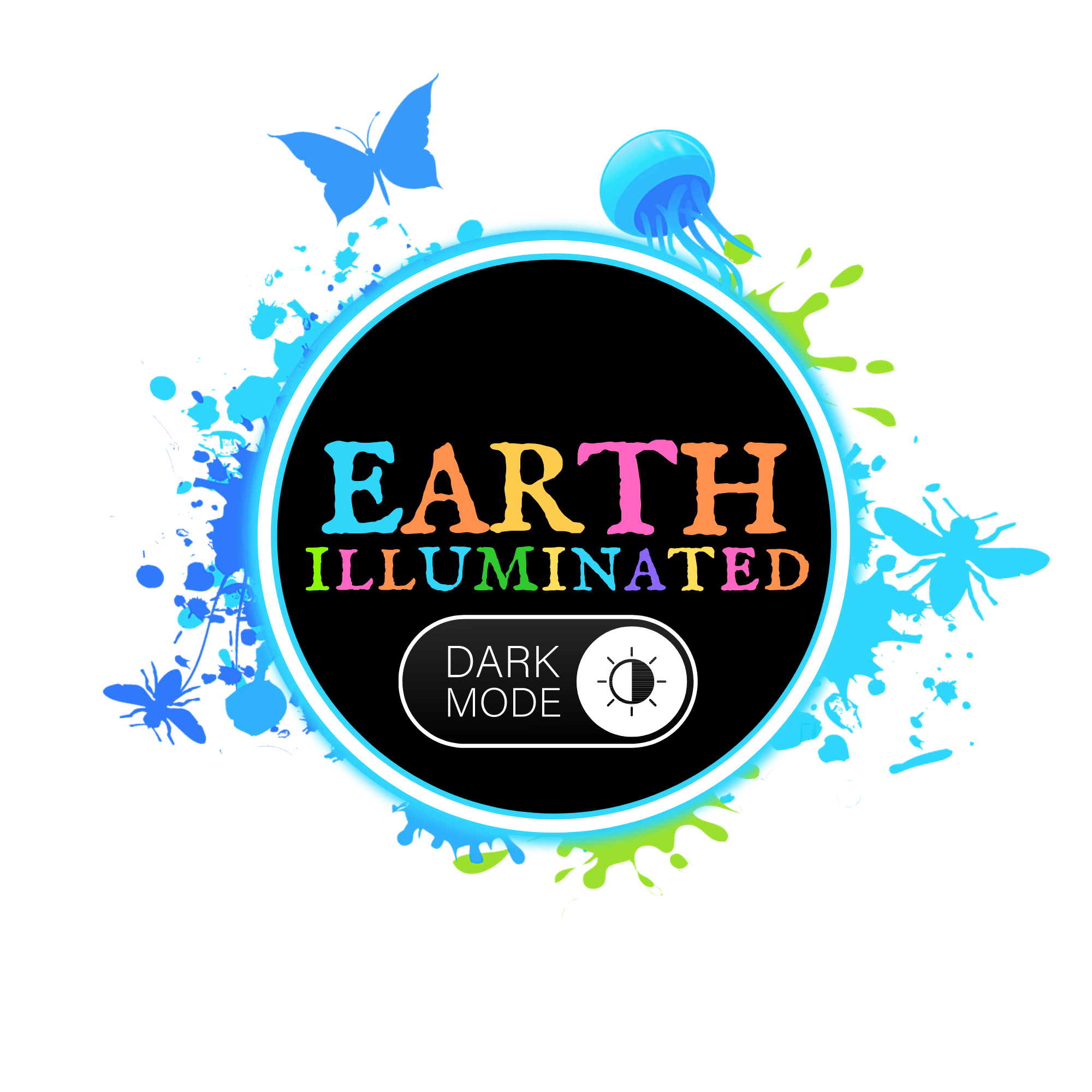 Earth Illuminated_ Dark Mode logo